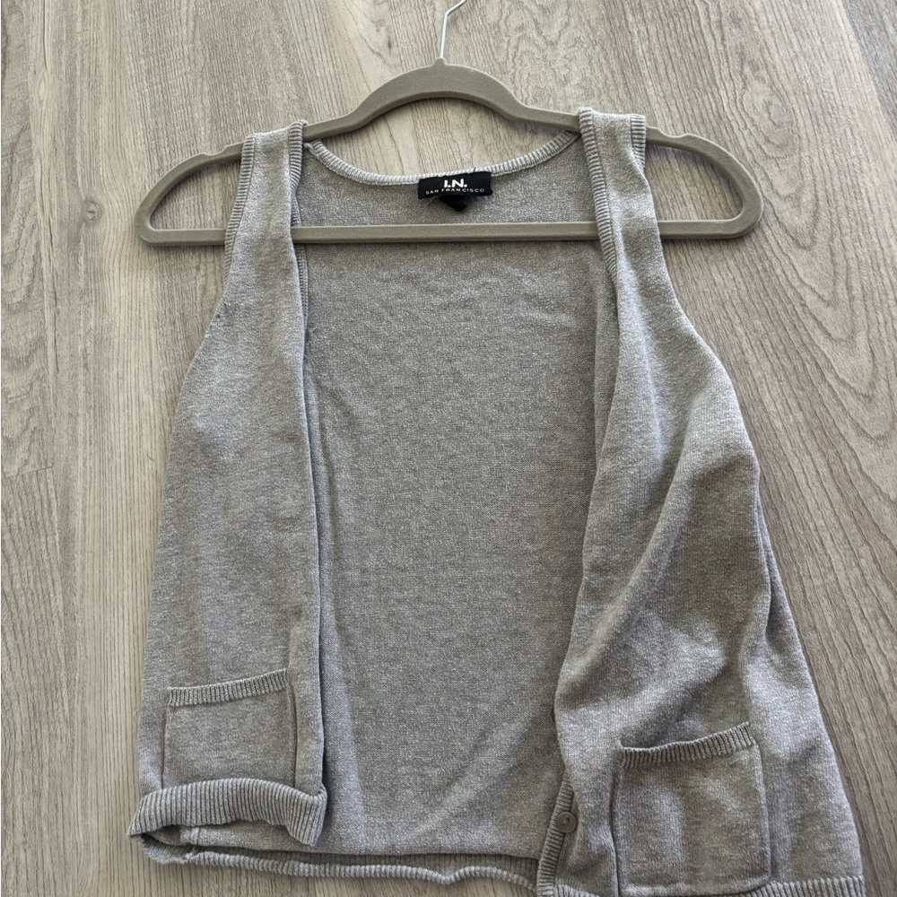 I.N. San Francisco Gray Sleeveless Tank Top
